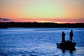 Casting At Sunset in Wisconsin Royalty Free Stock Photo