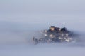 A castle above the clouds Royalty Free Stock Photo