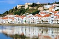 Castle of Alcacer do Sal upon the hills in Portugal Royalty Free Stock Photo