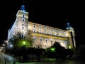 Castle of the alcazar of Toledo illuminated at night Royalty Free Stock Photo