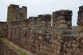 Almourol Templar castle, located in an islet in the Tagus tiver, central Portugal Royalty Free Stock Photo