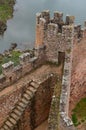 Almourol Templar castle, located in an islet in the Tagus tiver, central Portugal Royalty Free Stock Photo