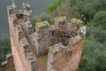 Almourol Templar castle, located in an islet in the Tagus tiver, central Portugal Royalty Free Stock Photo