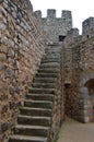 Almourol Templar castle, located in an islet in the Tagus tiver, central Portugal Royalty Free Stock Photo