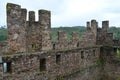 Almourol Templar castle, located in an islet in the Tagus tiver, central Portugal Royalty Free Stock Photo