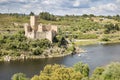 Castle of Almourol in the middle of Tagus River, Vila Nova da Barquinha, district of Santarem, Portugal Royalty Free Stock Photo