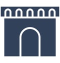 Castle,Archway Isolated Vector Icon which can be easily edit or modified. Royalty Free Stock Photo