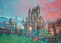 Castle backdrop Royalty Free Stock Photo