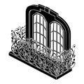 Castle balcony icon, simple style Royalty Free Stock Photo