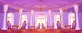 Castle ballroom interior vector royal background Royalty Free Stock Photo