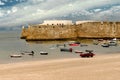 Castle and beach, Cadiz Royalty Free Stock Photo