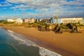 Castle beach in Tenby town, Wales, United Kingdom