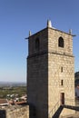 Castle bell tower in Castelo Novo village in Portugal