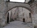 Castle Beseno atop a hill in Besenello Italy