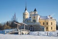 Castle Bip sunny February day. The surroundings of St. Petersburg