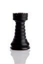 The castle. Black chess piece