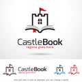 Castle Book Logo Template Design Vector Royalty Free Stock Photo