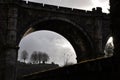 Castle bridge silhouette England