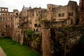 Castle broken walls and internal garden