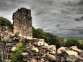 The castle is built on Beeston Crag which is in the southerly part of the Mid Cheshire Ridge Royalty Free Stock Photo