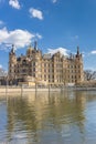Castle at the Burgsee lake in Schwerin