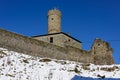 Castle of Campo Ligure under the snow