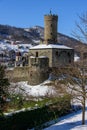 Castle of Campo Ligure under the snow