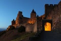 Castle Carcassonne at night