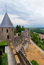 Castle of Carcassonne - south of France Royalty Free Stock Photo