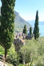 Castle Castello di Vezio tower near Varenna at Lake Como, Lake Como, Lombardy Royalty Free Stock Photo