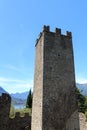 Castle Castello di Vezio tower near Varenna at Lake Como, Lake Como, Lombardy Royalty Free Stock Photo