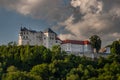 Castle in central Slovakia near Banska Bystrica city in summer day Royalty Free Stock Photo