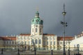 Castle Charlottenburg in Berlin under dark clouds