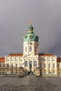 Castle Charlottenburg in Berlin under dark clouds