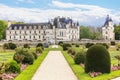 Castle Chenonceau with garden, Loire Valley, France