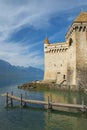 Castle Chillon Chateau de Chillon at Lake Geneva in Montreux, Switzerland Royalty Free Stock Photo