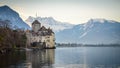 Castle chillon and lake geneva