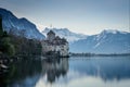 Castle chillon and lake geneva