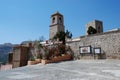 Castle and church, Alora, Spain. Royalty Free Stock Photo