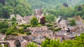 Aerial view of medieval town of Durbuy, Wallonia, Belgium.