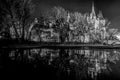 Castle in the City Park of Budapest by the night lights- Budapest Royalty Free Stock Photo