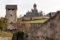 Castle cochem on the moselle river germany Royalty Free Stock Photo