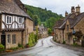 Castle Combe street. Unique old English village Royalty Free Stock Photo