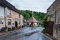 08-28-2020 Castle Combe, UK. A quaint village with well preserved masonry houses dated centuries back