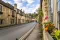 Castle Combe, UK - September 23, 2023: Row of cottages in the picturesque Cotswolds village Royalty Free Stock Photo