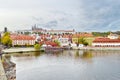 View of Prague Castle, Czech Republic, on the shore of Vltava