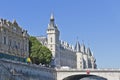 Castle Conciergerie - former royal palace, Paris Royalty Free Stock Photo