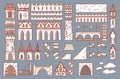 Castle constructor, fortress and medieval palace vector