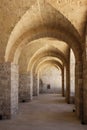 The castle, Corridor. Trani. Apulia. Italy Royalty Free Stock Photo