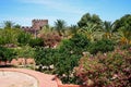 Castle courtyard gardens, Silves, Portugal. Royalty Free Stock Photo